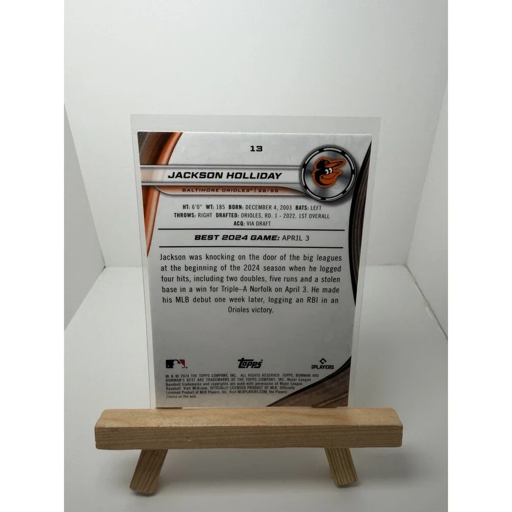 Jackson Holliday - 2024 Bowmans Best - Silver Wave Ref.‎ RC Baltimore Orioles